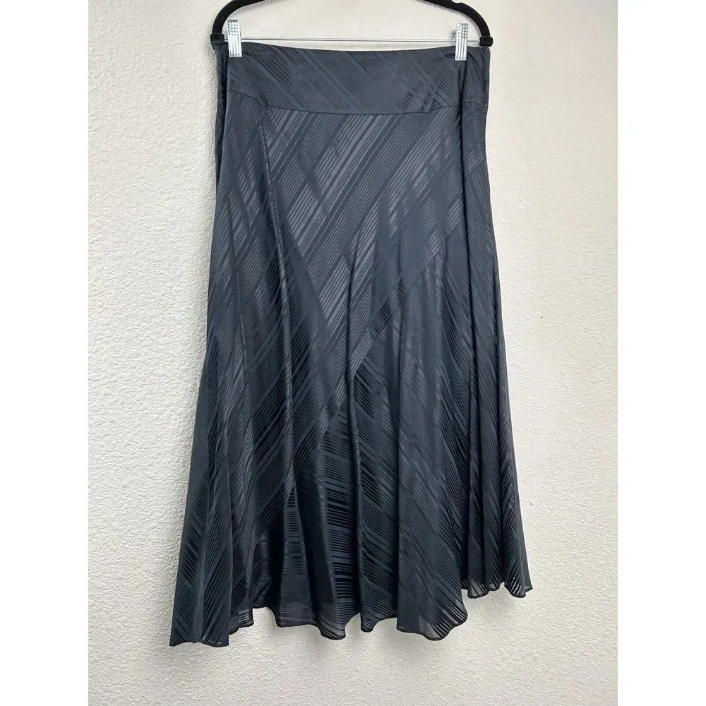 VINTAGE TALBOTS Black Maxi Skirt Size 12 Petite Witchy Grunge Whimsigoth Evening